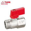 buen uso Male * Female thread chrom plateado Alta calidad de latón mini ball valve